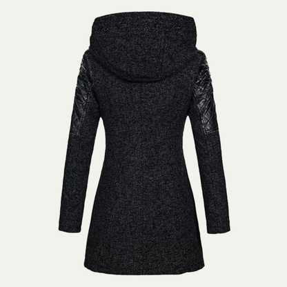 Warm Waterproof Ladies Long Asymmetrical Coat