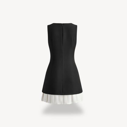 Summer Short Sleeveless Block Dress for Women