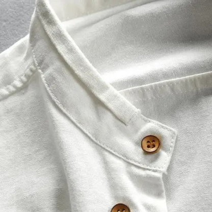 Casual Cotton Linen Mens Relaxed Fit Shirt