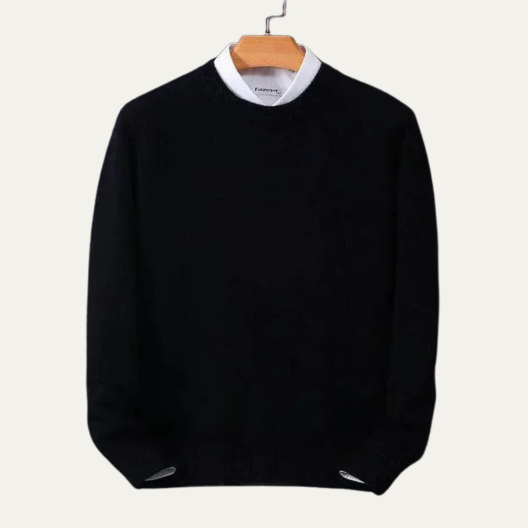 Simple Men's Regular Fit Crew Neck Pullover Sweater