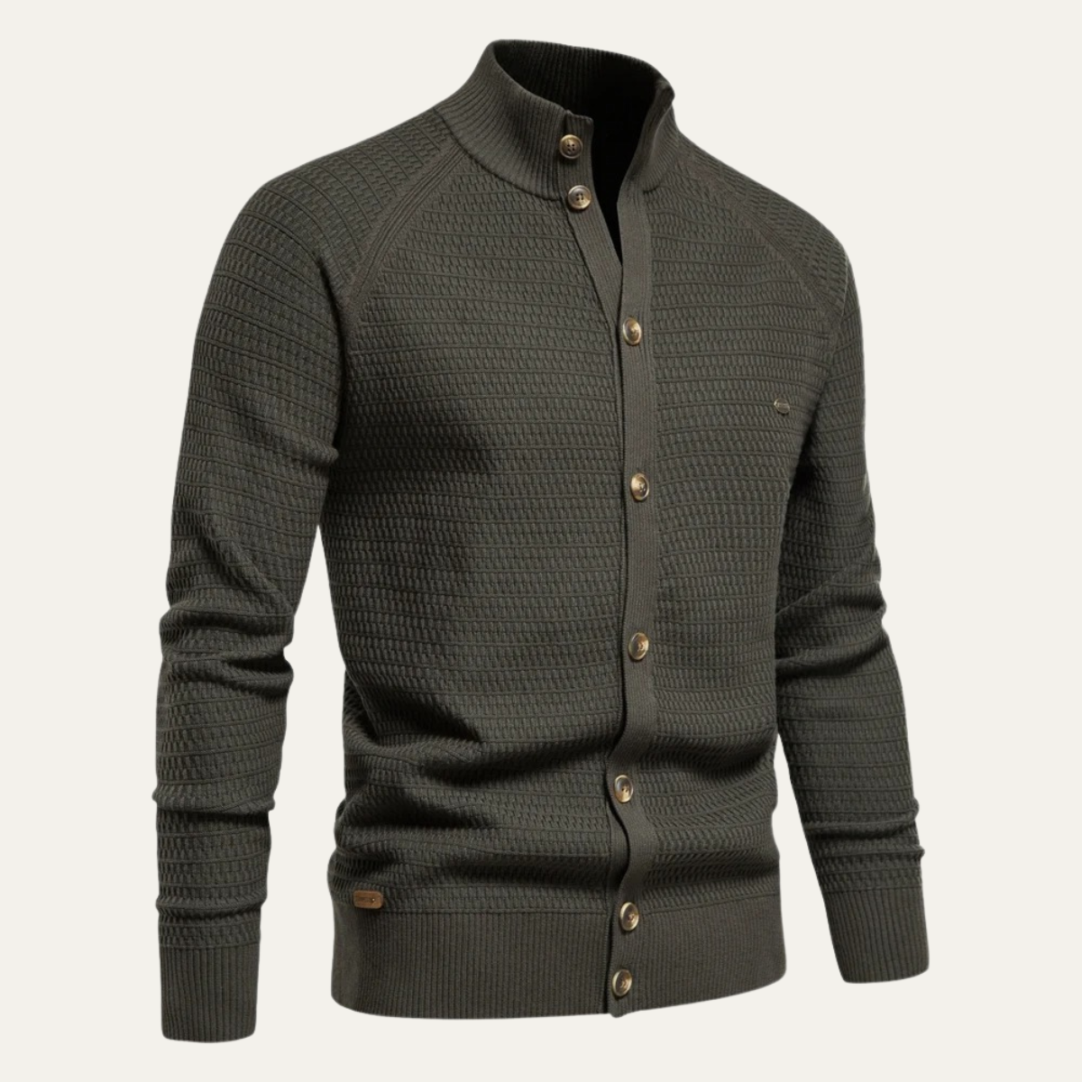 Relaxed Fit Mens Knit Button Cardigan
