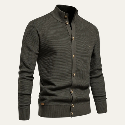 Relaxed Fit Mens Knit Button Cardigan