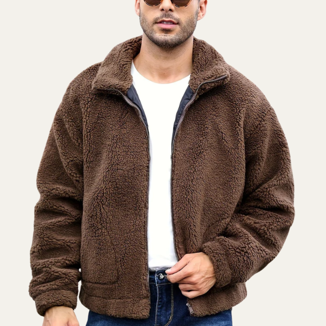 Men's Soft Faux Sheepskin Coat Jacket
