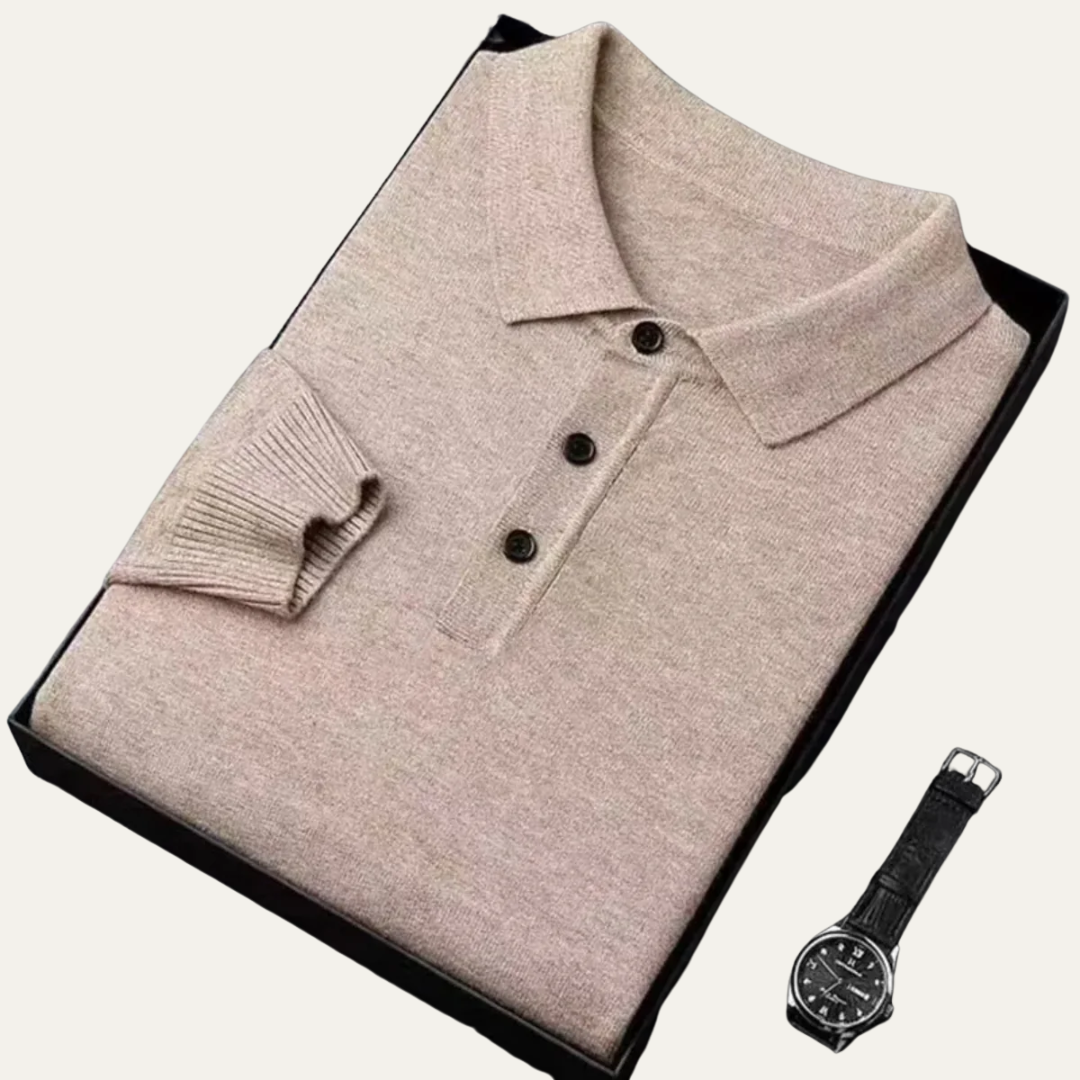 Luxury Soft Knit Polo Shirt for Men