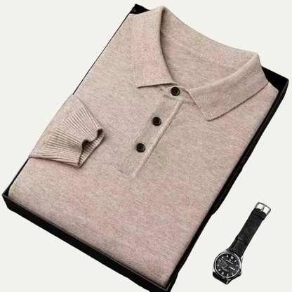 Luxury Soft Knit Polo Shirt for Men