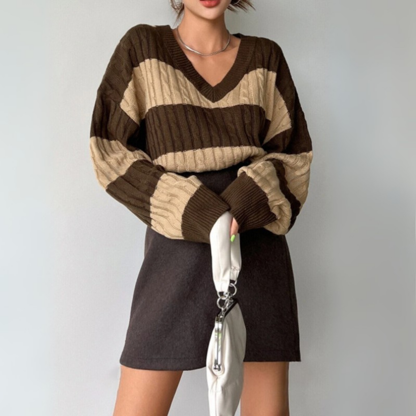 Soft Relaxed Fit V-Neck Sweater