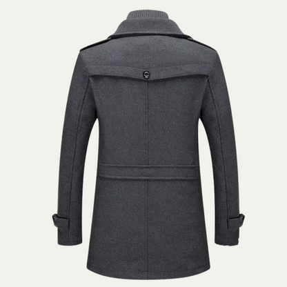 Classic Men's Warm Wool Winter Overcoat