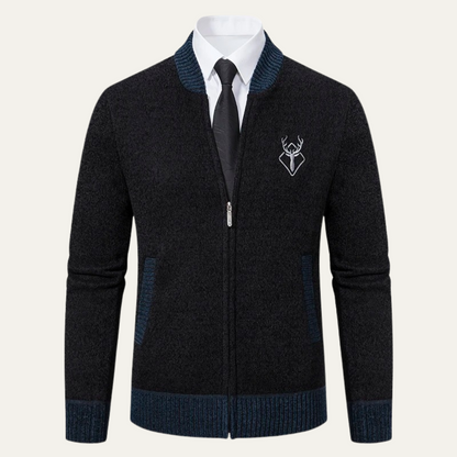Men's Stylish Knitted Zip Up Cardigan Sweater