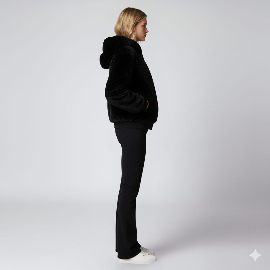 Warm Reversible Puffer Jacket for Women