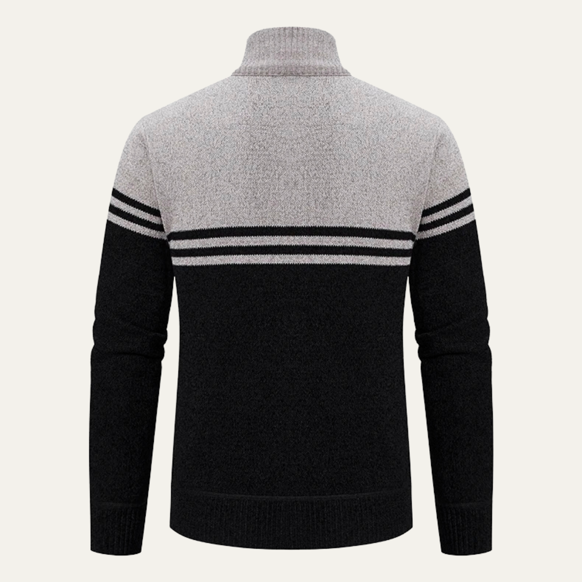 Warm Men's Cable Knit Fleece Lined Cardigan Sweater