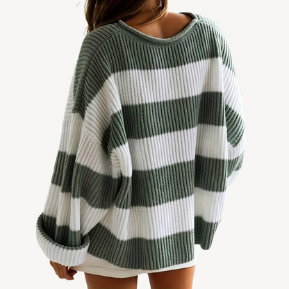 Comfy Women's Horizontal Knit Sweater