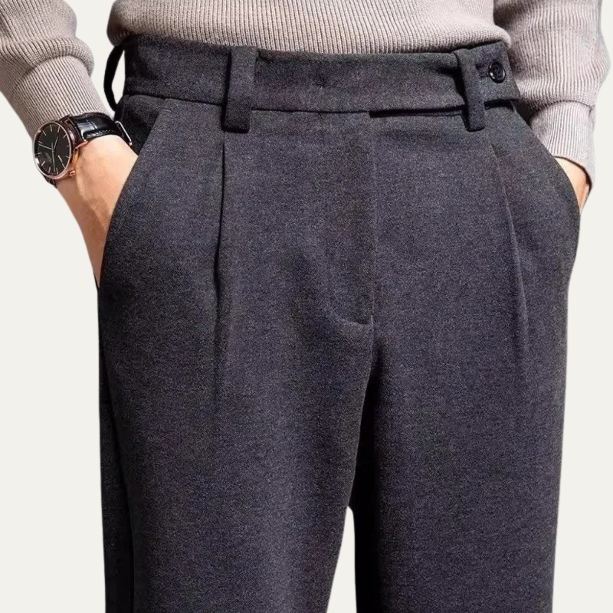 Classic Fit Men's Straight Leg Business Pants