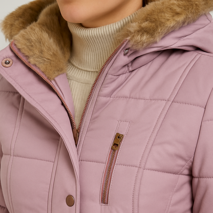 Stylish Hooded Winter Coat with Long Sleeves
