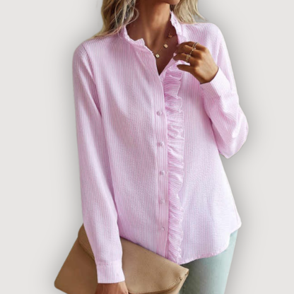 Women's Chiffon Ruffle Top Blouse
