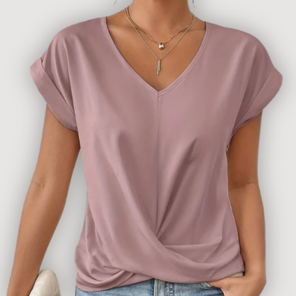 Elegant V Neck Feminine Blouse