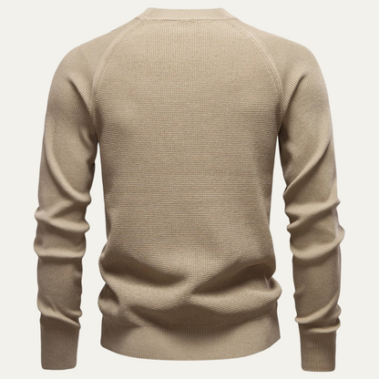 Relaxed Fit Men's Knit Crew Neck Sweater
