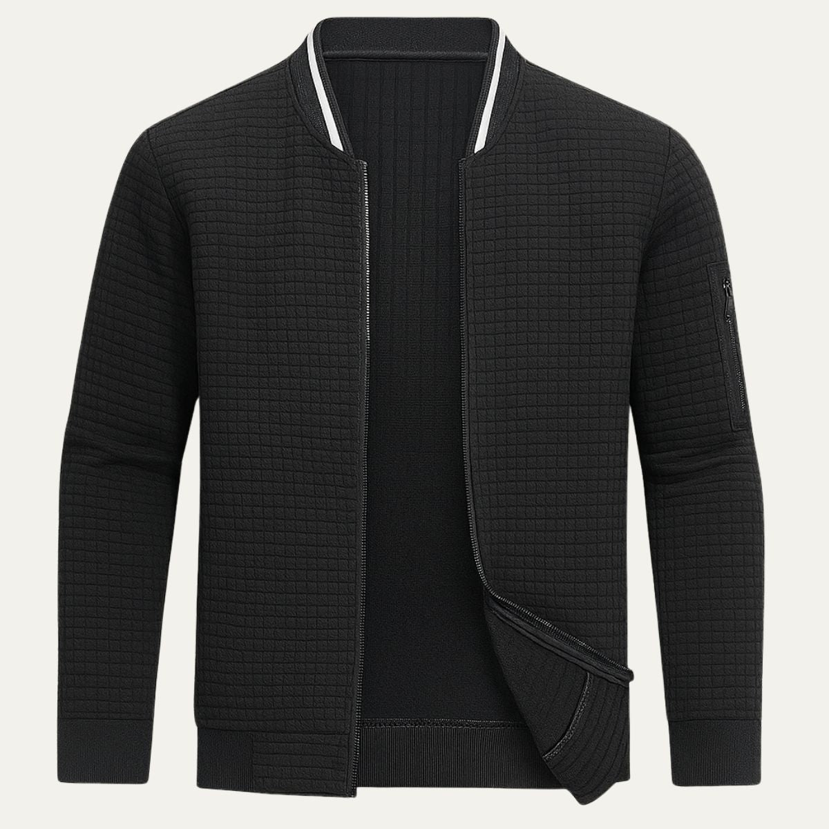 Relaxed Fit Quilted Zip Jacket - OutfitLondon