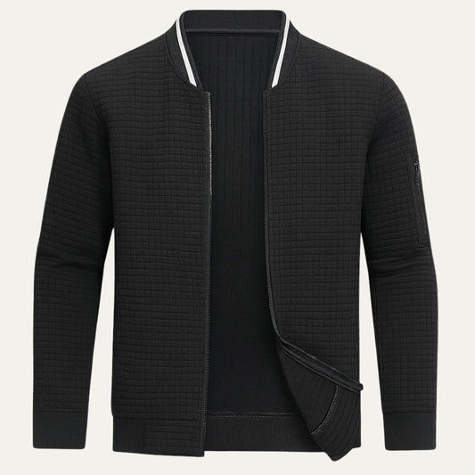 Relaxed Fit Quilted Zip Jacket - OutfitLondon