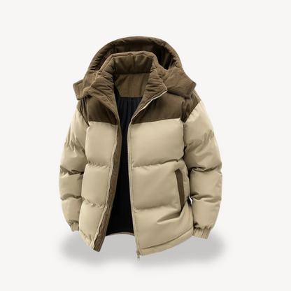 Warm Quilted Jacket with Fleece Lined Hood