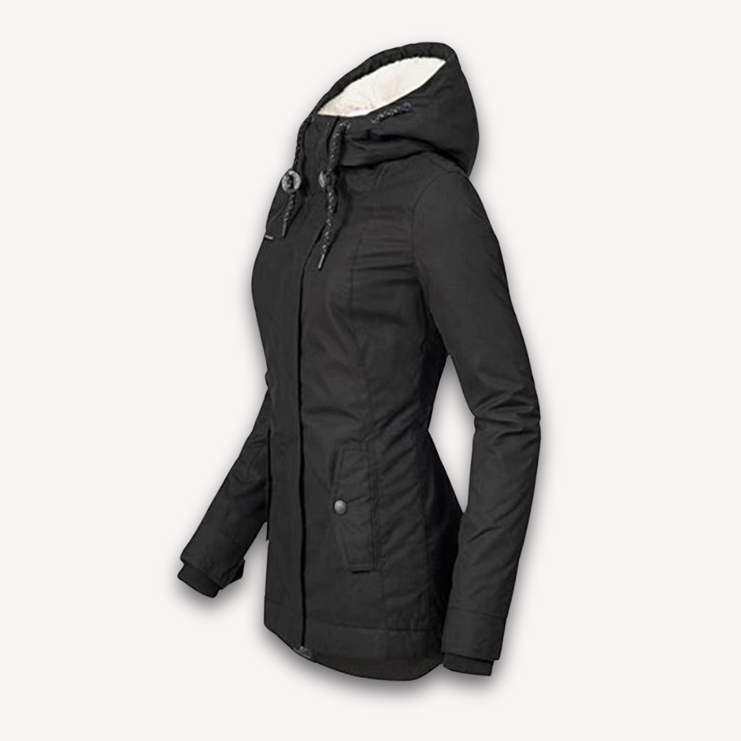 Ladies Insulated Snow Jacket with Faux Fur Inside