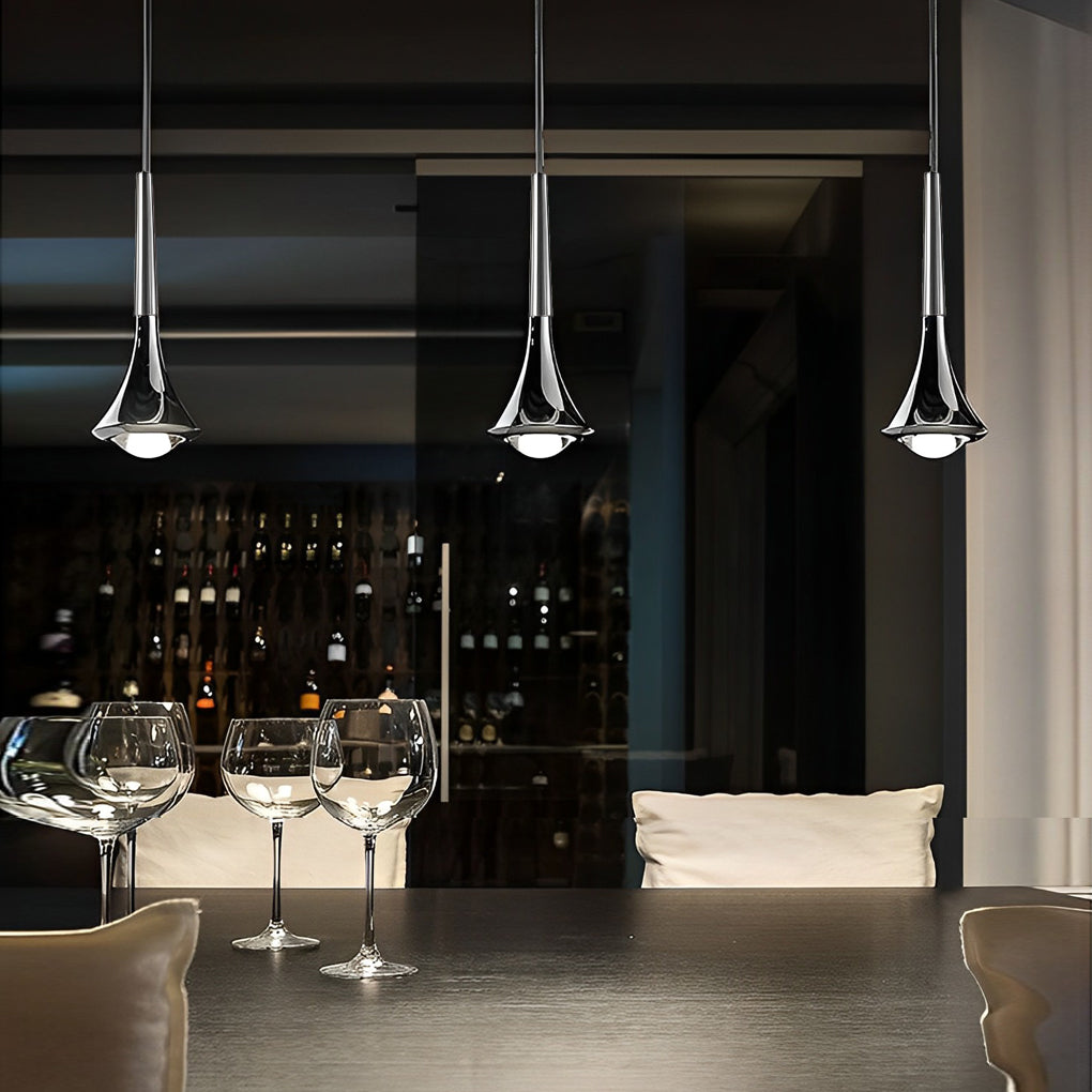Sleek Chrome Hanging LED Stair Light