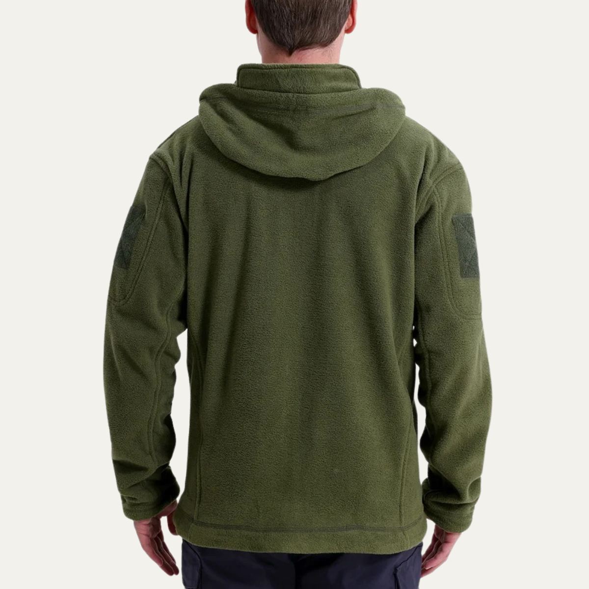 Warm Fleece Hooded Jacket for Men with Multiple Pockets