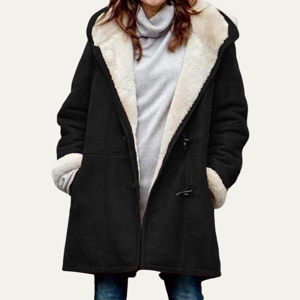 Cozy Faux Fur Toggle Coat for Women