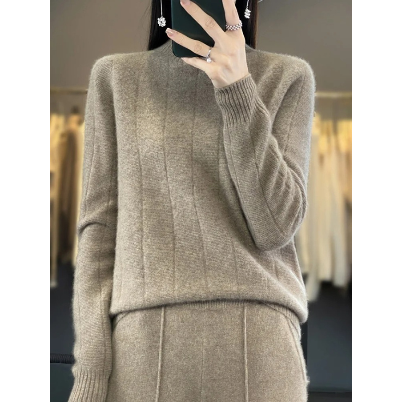 Cozy Female Waterproof Crew Neck Sweater