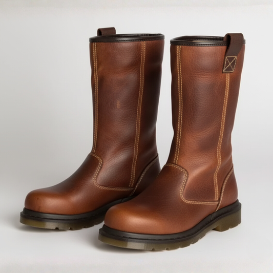 Insulated Genuine Leather Ankle Boots - OutfitLondon