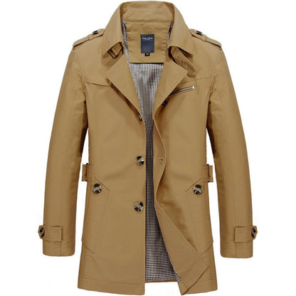 Waterproof Mens Black Trench Coat