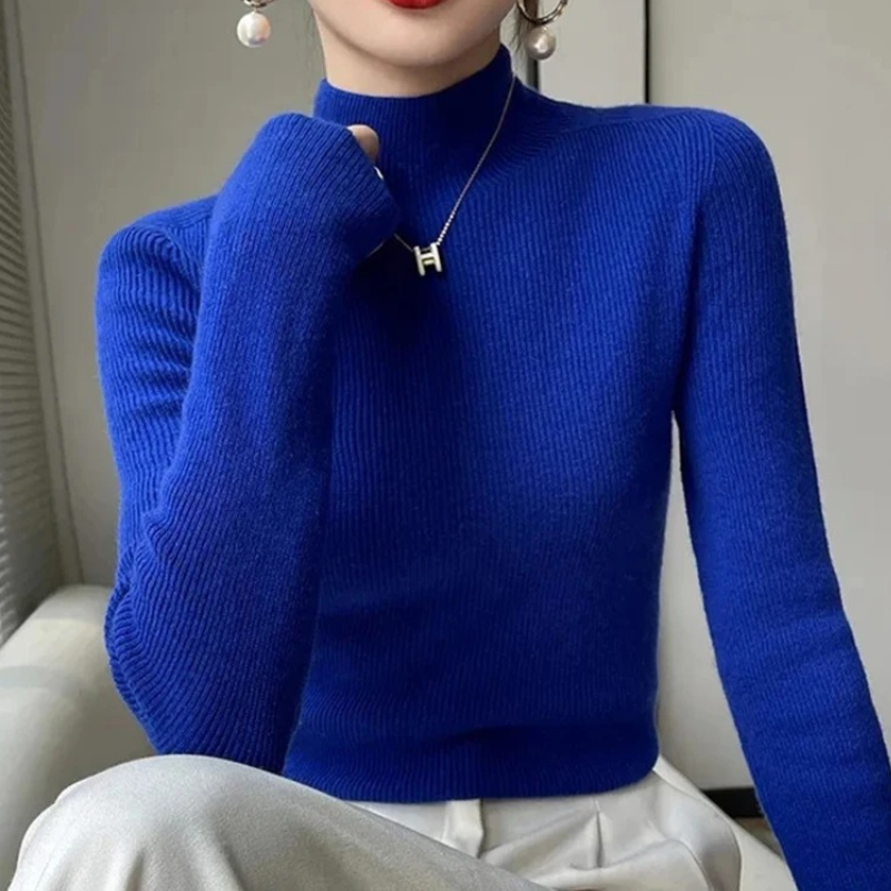 Cozy Fitted Ladies Wool Winter Sweater