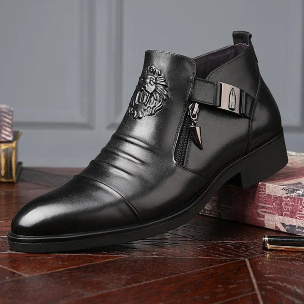 Luxury Men's Leather Pointed Toe Boots