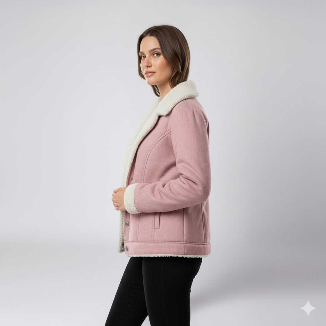 Warm Women's Parka Jacket with Fleece Lining