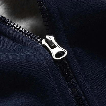 Warm Men's Fleece Hoodie with Sherpa Lining