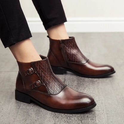 Classic Leather Chelsea Boots for Men - Premium Winter Shoes