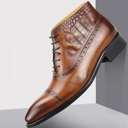 Men's Smart Leather Lace Up Dress Boots