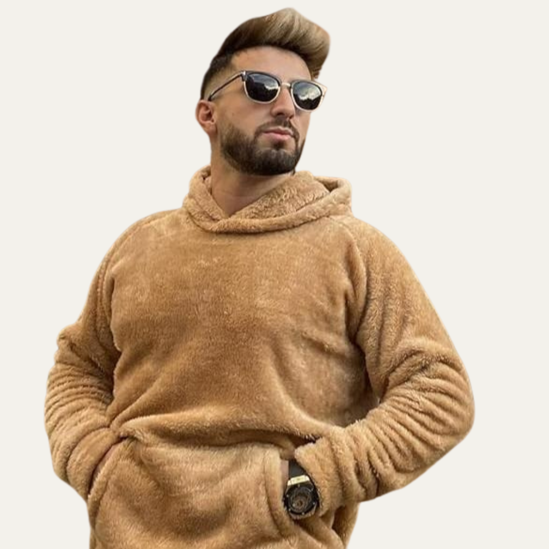 Warm Fleece Hooded Jacket for Men