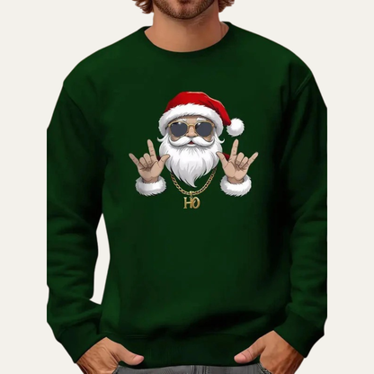 Fun Holiday Santa Mens Sweatshirt