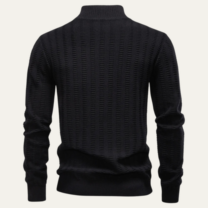 Warm Men's Half Zip Knitted Sweater