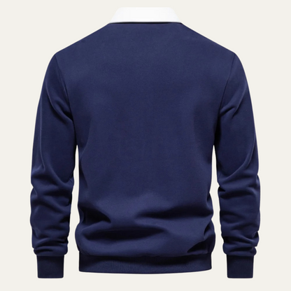 Classic Men's Relaxed Fit Polo Neck Sweater