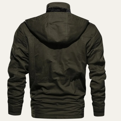 Warm Insulated Men's Cargo Winter Jacket