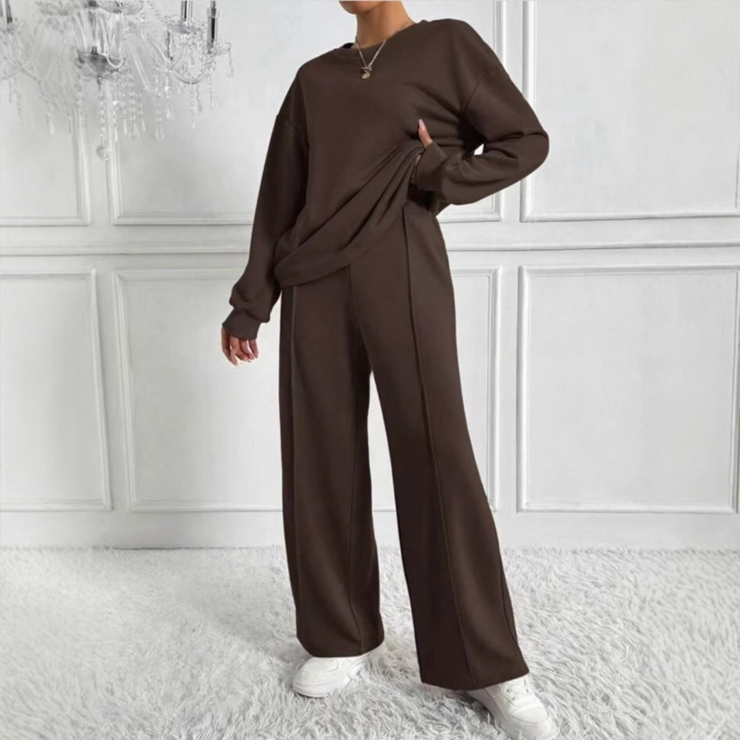 Comfy Long Sleeve Sweat Suit Set