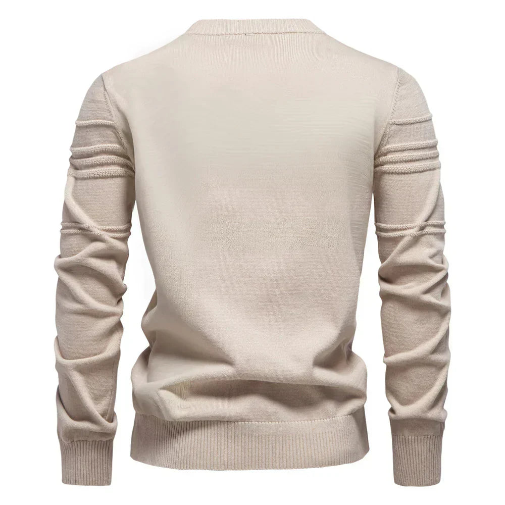 Classic Men's Patterned Crew Sweater