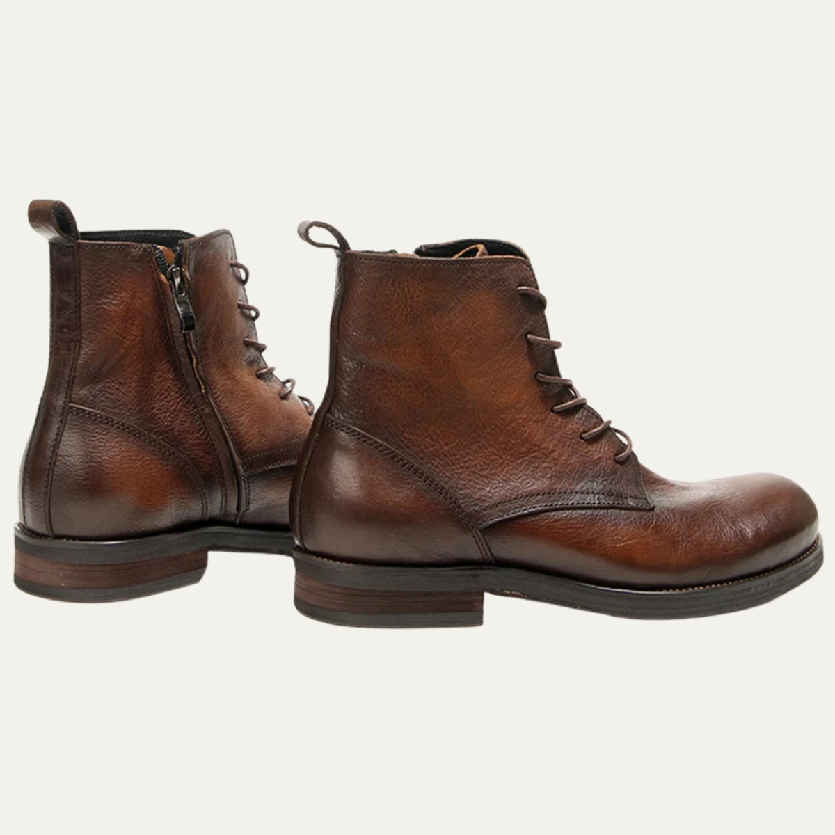 Classic Men's Brown Leather Boots