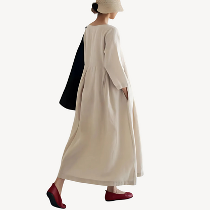 Relaxed Fit Summer Maxi Dress with Pockets