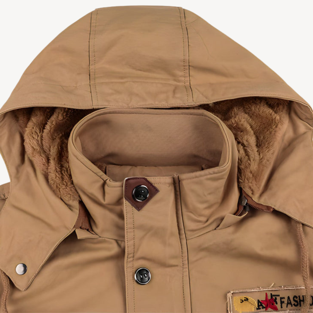 Warm Waterproof Mens Parka Coat with Pockets