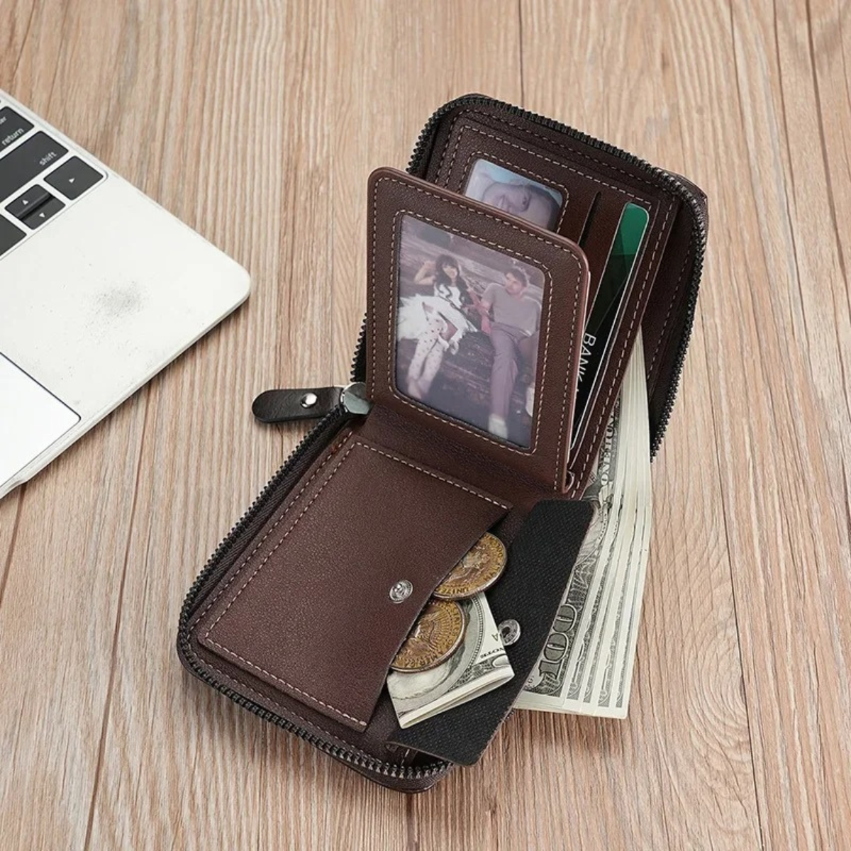 Premium Leather Men's Coin Wallet