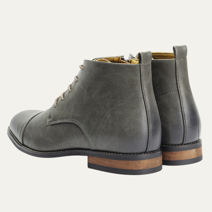 Stylish Men's Leather Zip Up Ankle Boots