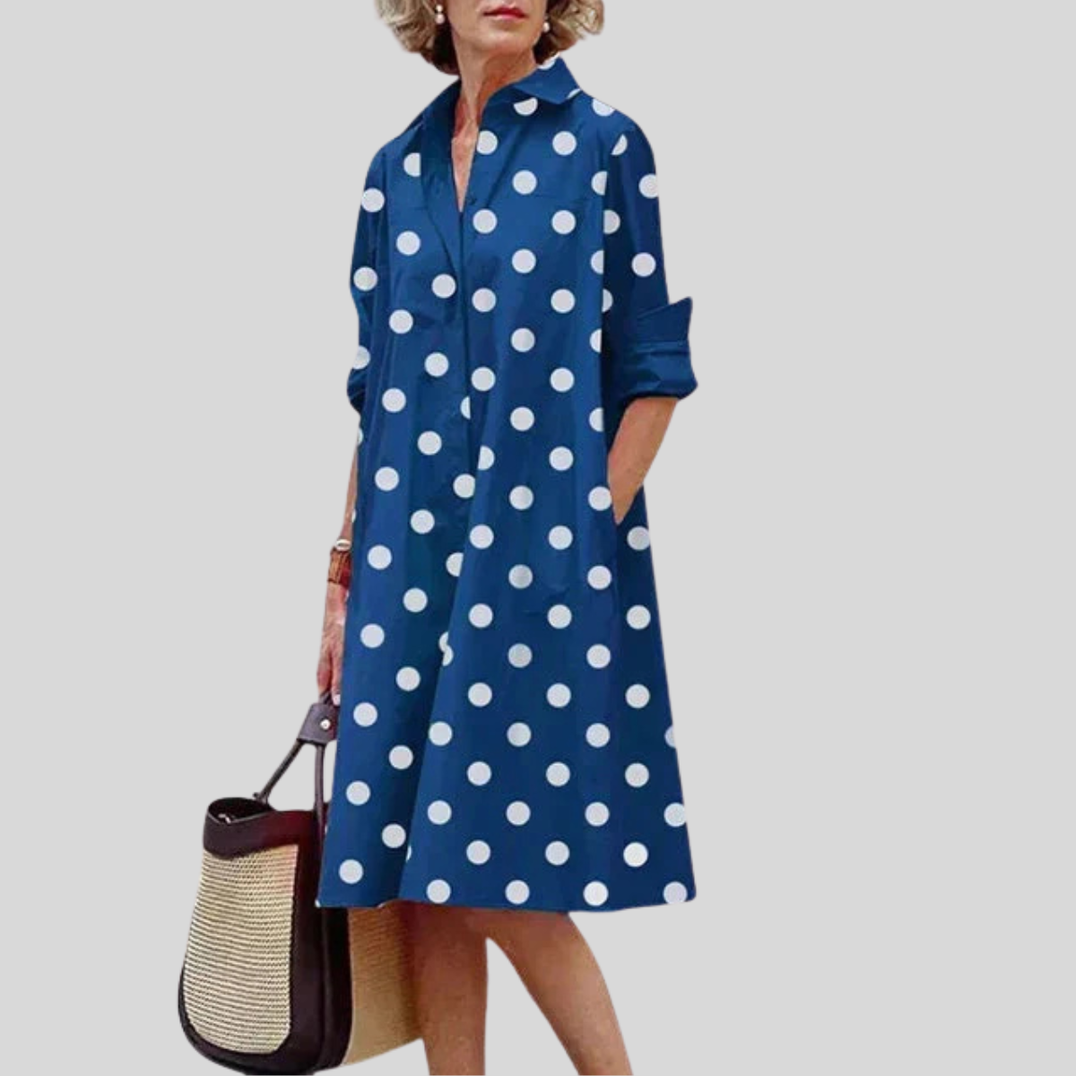 Chic Women's Dress With Side Pockets