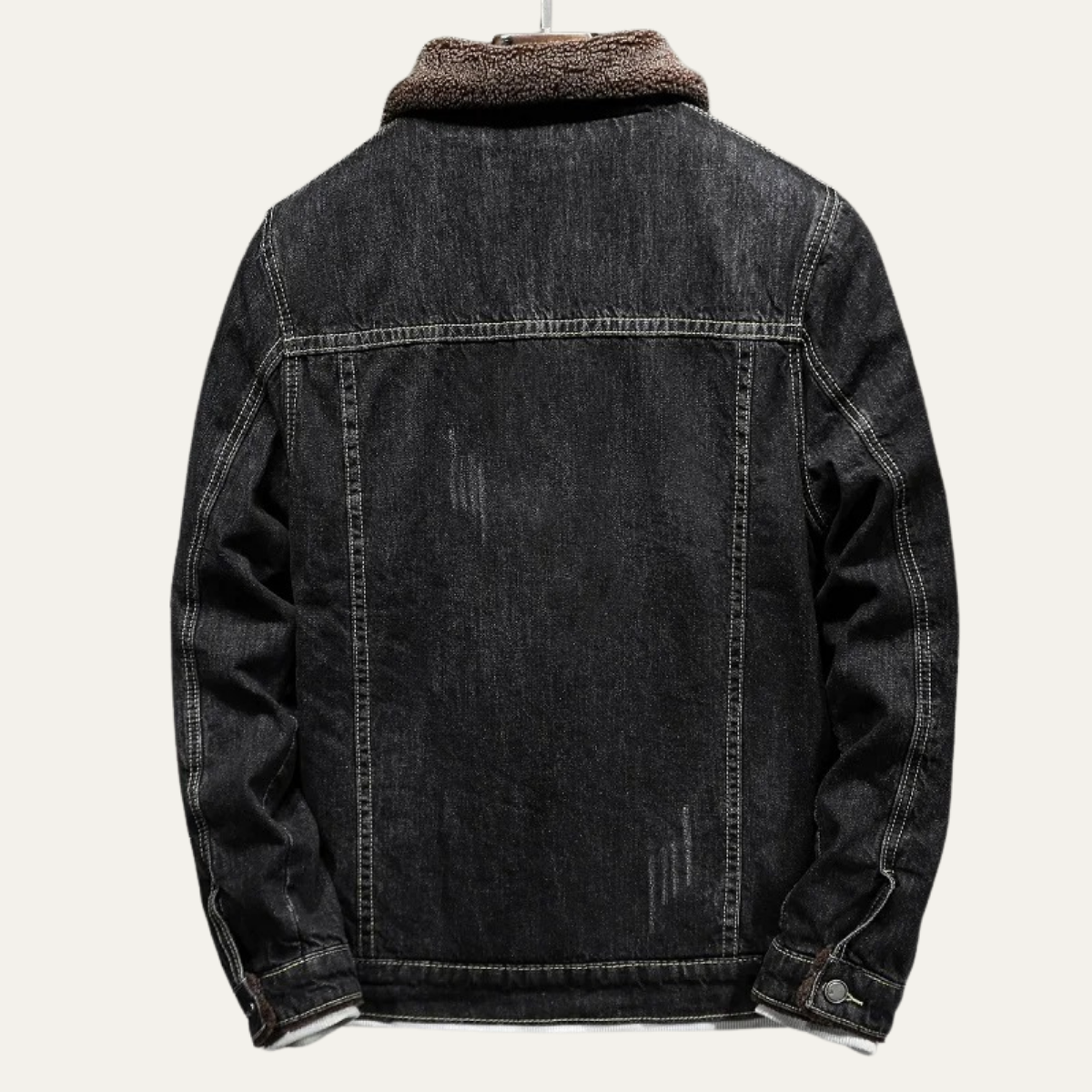 Warm Insulated Denim Jacket for Men